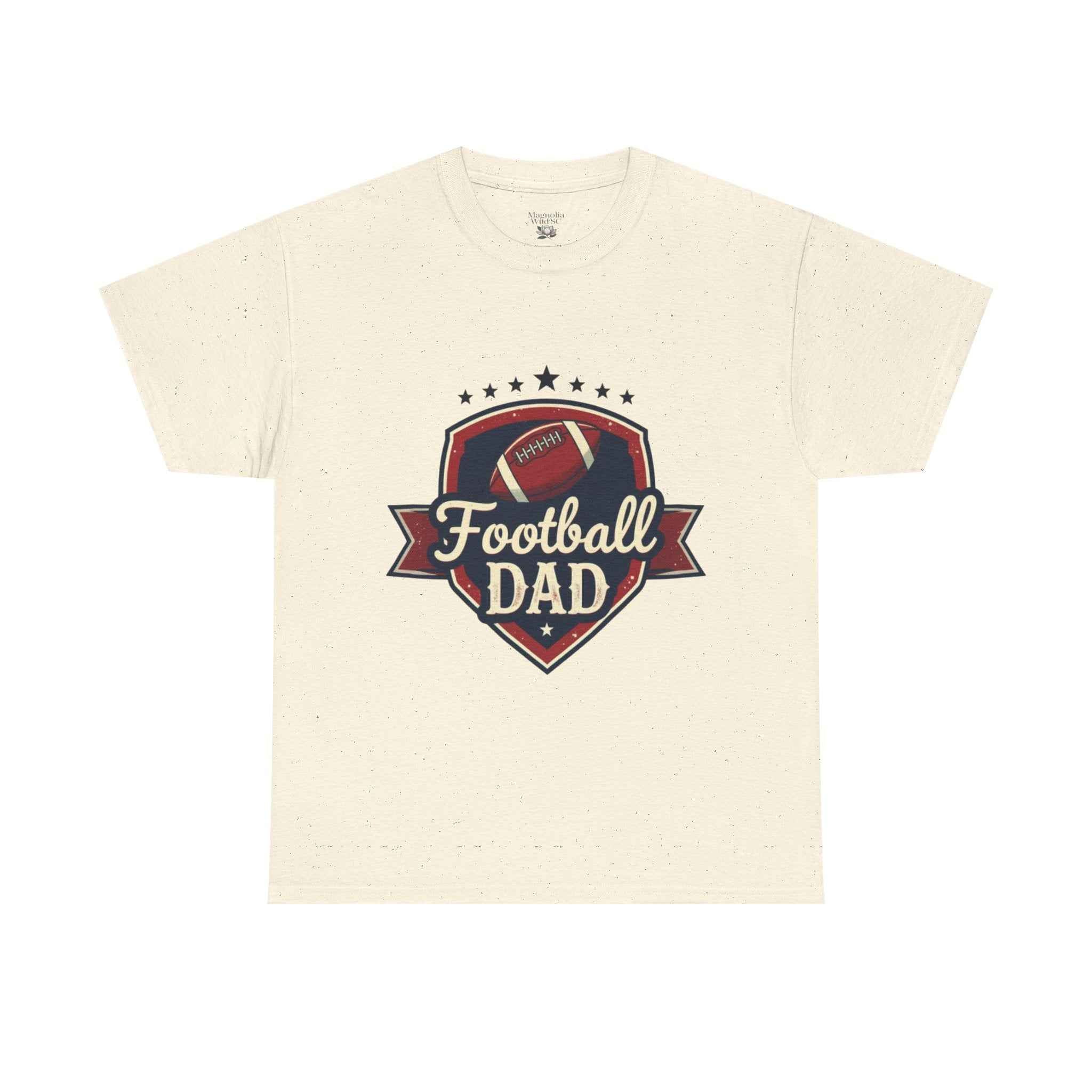 Retro Badge Style: The Vintage Football Dad Shield Tee