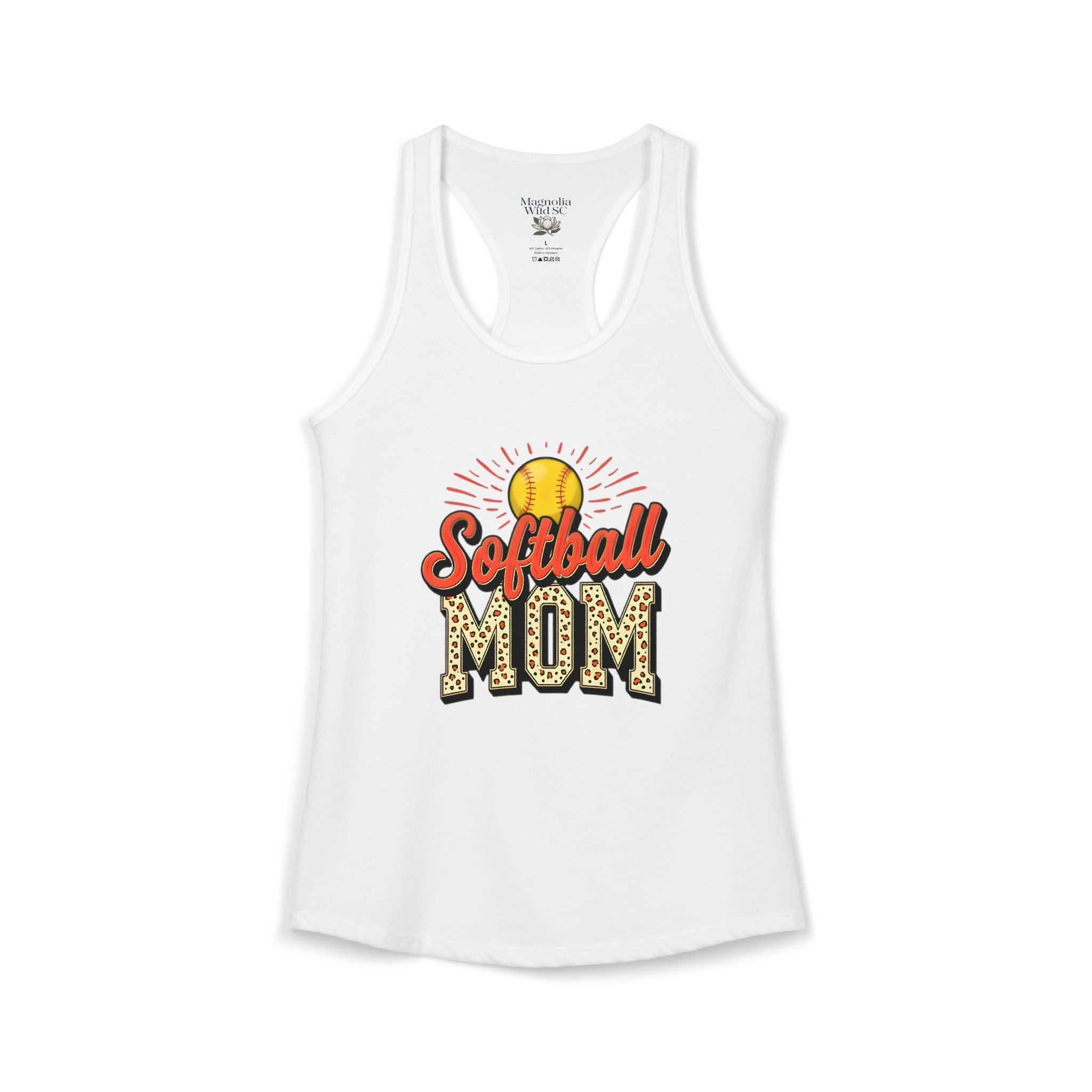 Softball Mom Racerback Tank – Personalized Name & Number Option - Magnolia Wild SC