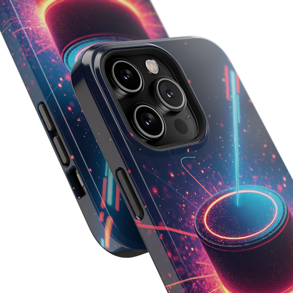 Neon Laser Hockey Puck Impact-Resistant Phone Case - Magnolia Wild SC