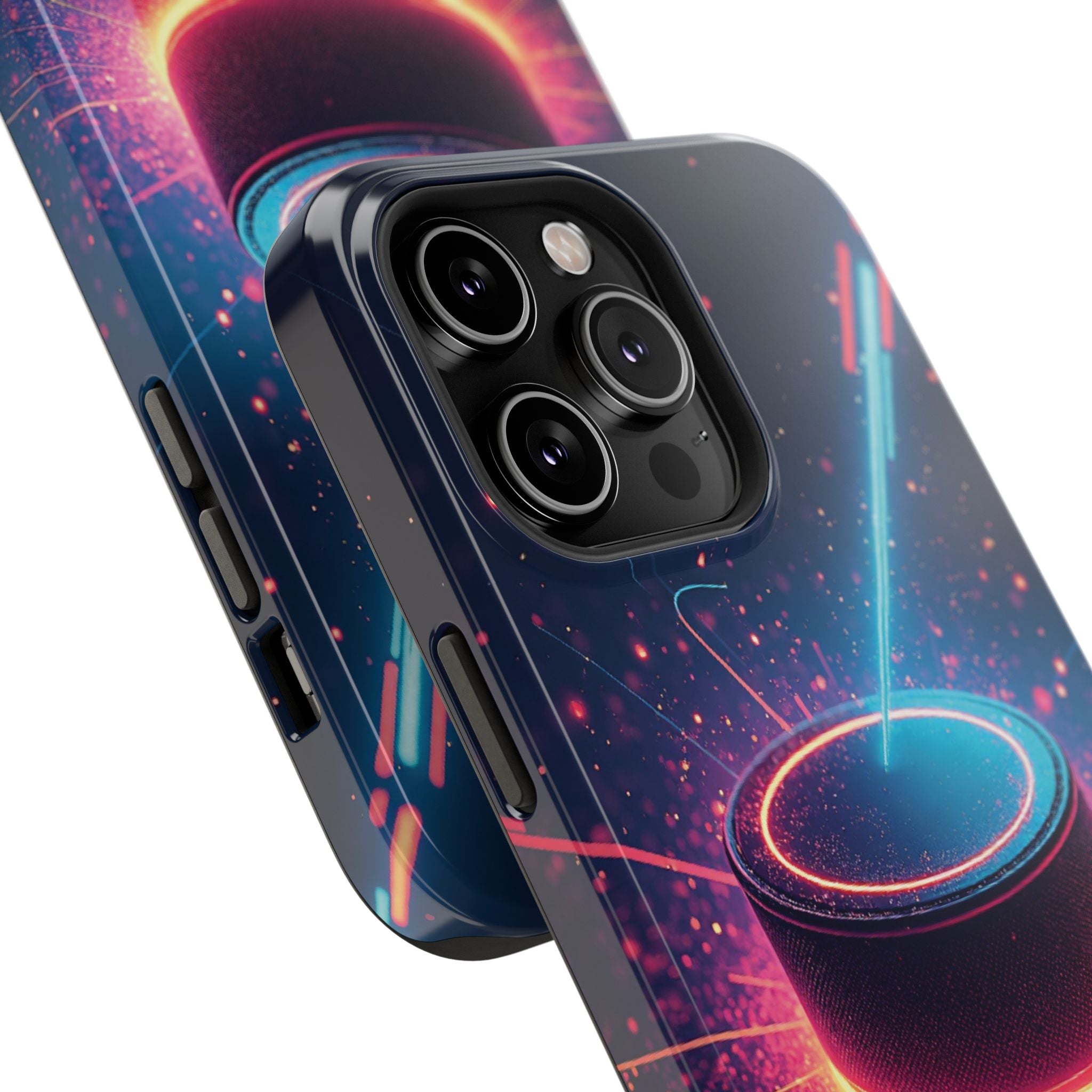 Neon Laser Hockey Puck Impact-Resistant Phone Case - Magnolia Wild SC
