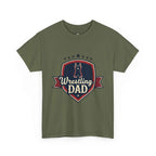 Retro Badge Style: The Vintage Wrestling Dad Shield Tee