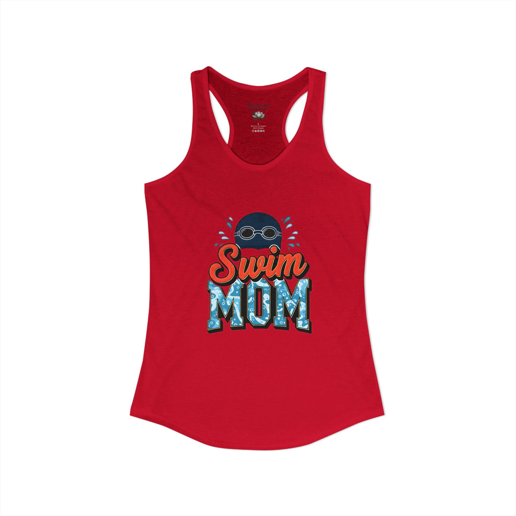 Swim Mom Racerback Tank – Personalized Name & Number Option | Lightweight Women’s Swim Tank Top - Magnolia Wild SC