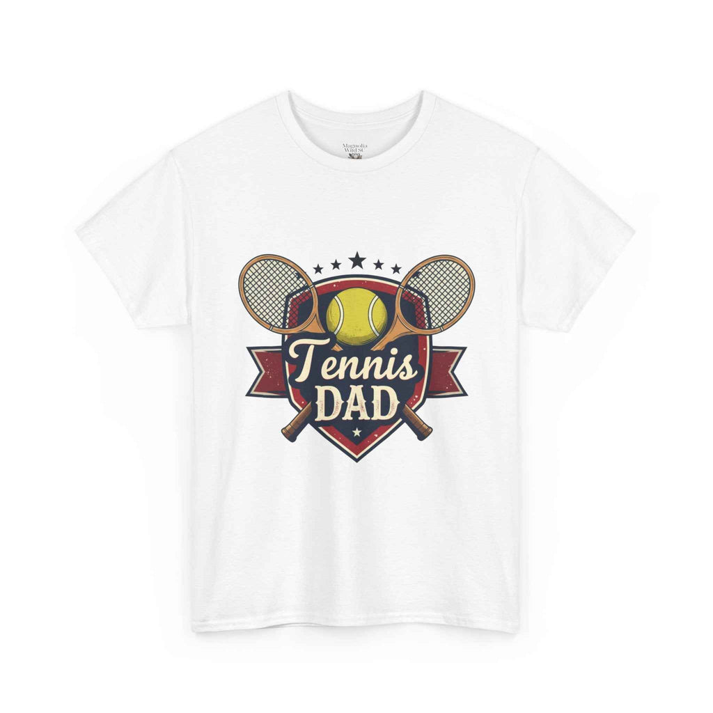 Retro Badge Style: The Vintage Tennis Dad Shield Tee