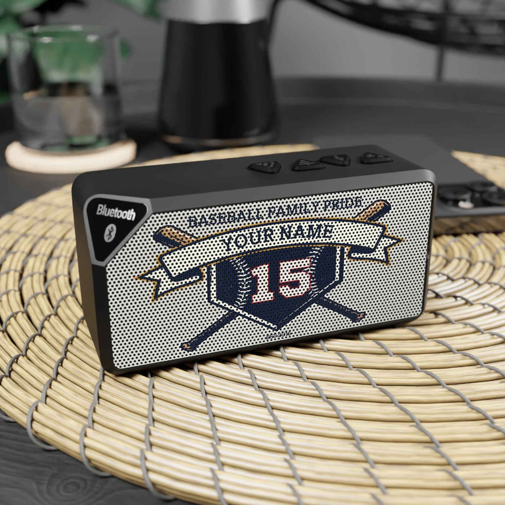 Personalized Baseball Family Bluetooth Speaker — Custom Family Name Wireless Speaker