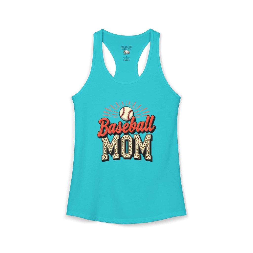 Baseball Mom Racerback Tank – Personalized Name & Number Option