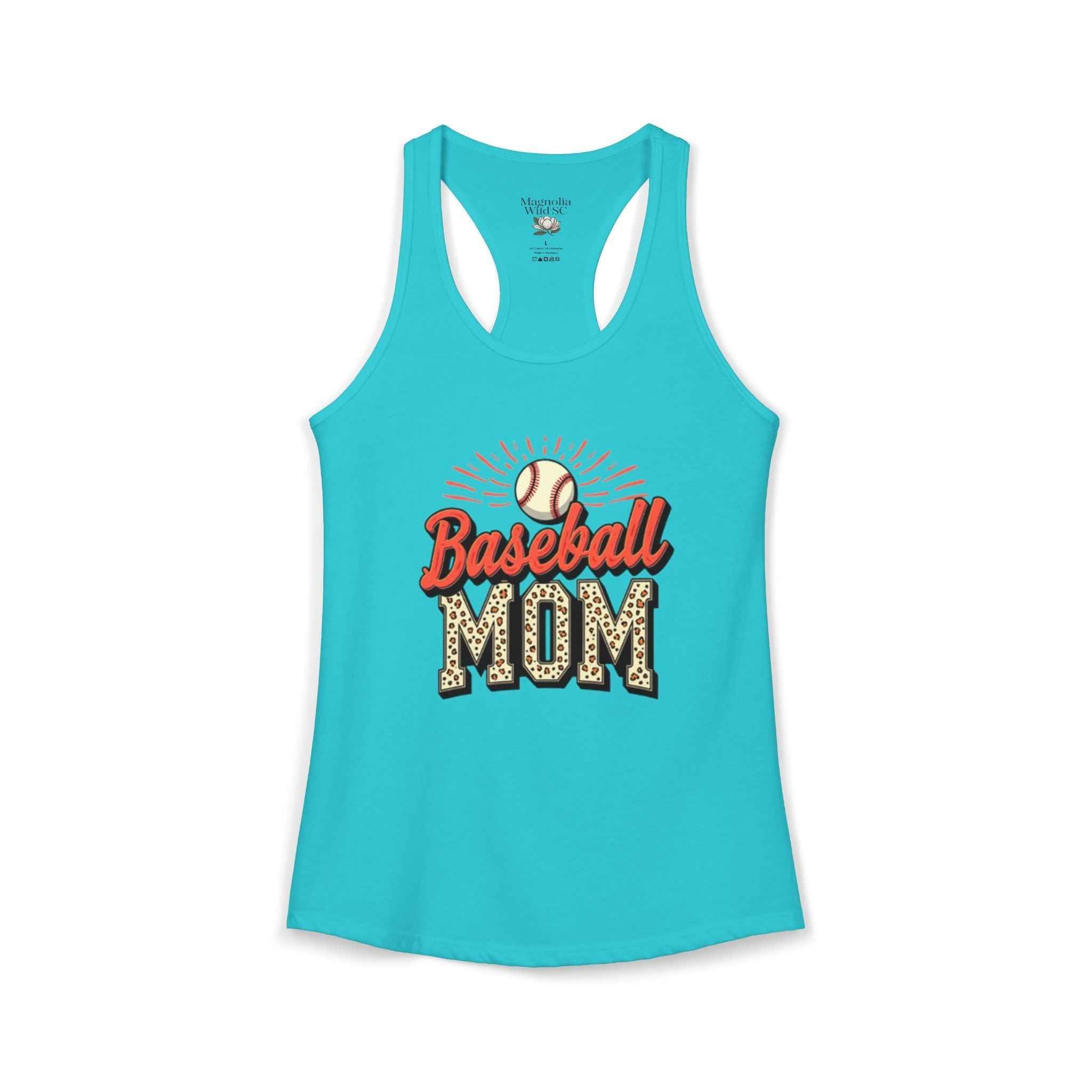 Baseball Mom Racerback Tank – Personalized Name & Number Option
