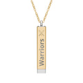 Custom Baseball/Softball Sliding Bar Necklace, Engraved Name & Number