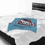 Personalized Hockey Velveteen Blanket — Custom Team Logo, Player Name & Number