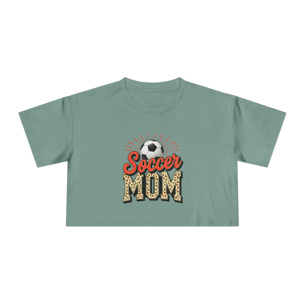 Soccer Mom Cheetah Print Women's Crop Tee