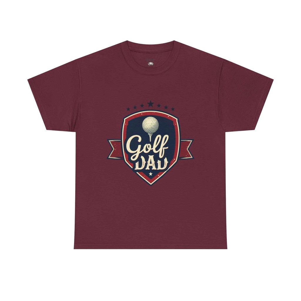Retro Badge Style: The Vintage Golf Dad Shield Tee