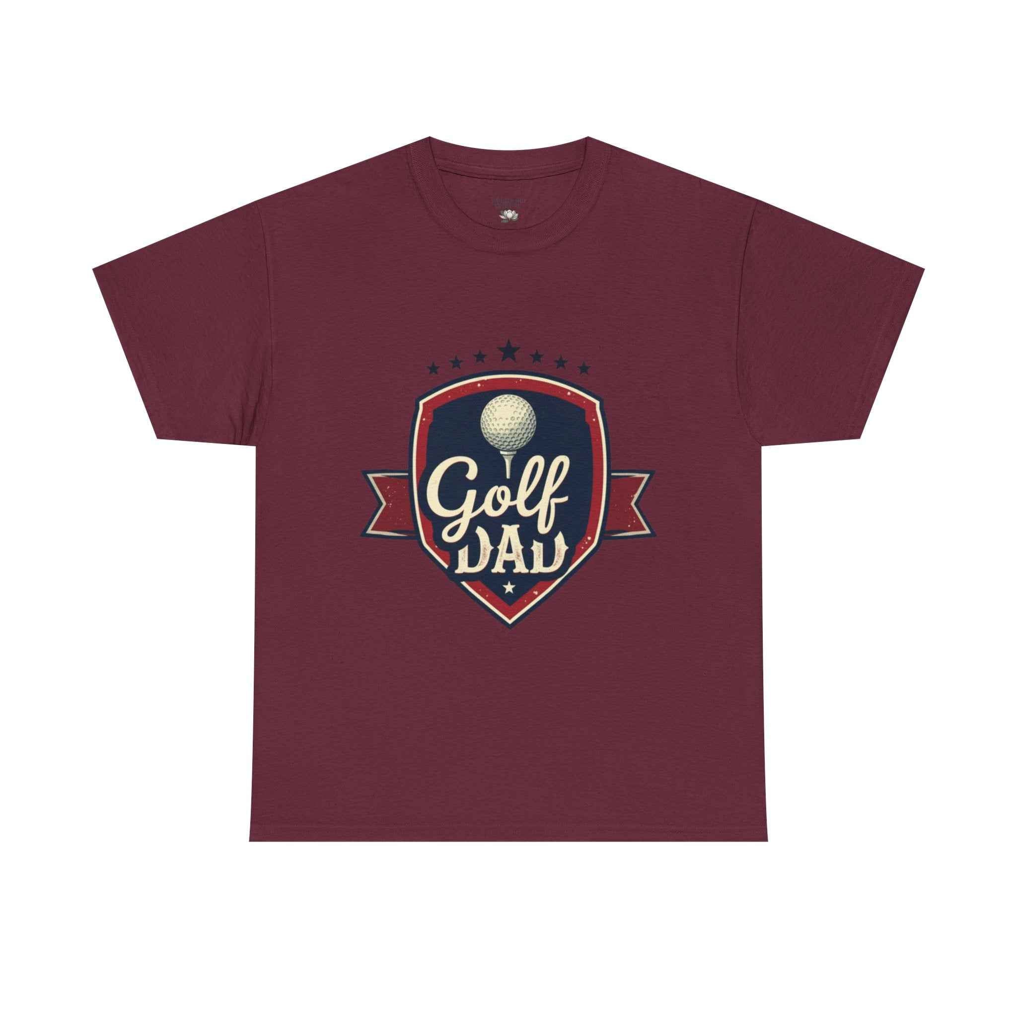Retro Badge Style: The Vintage Golf Dad Shield Tee