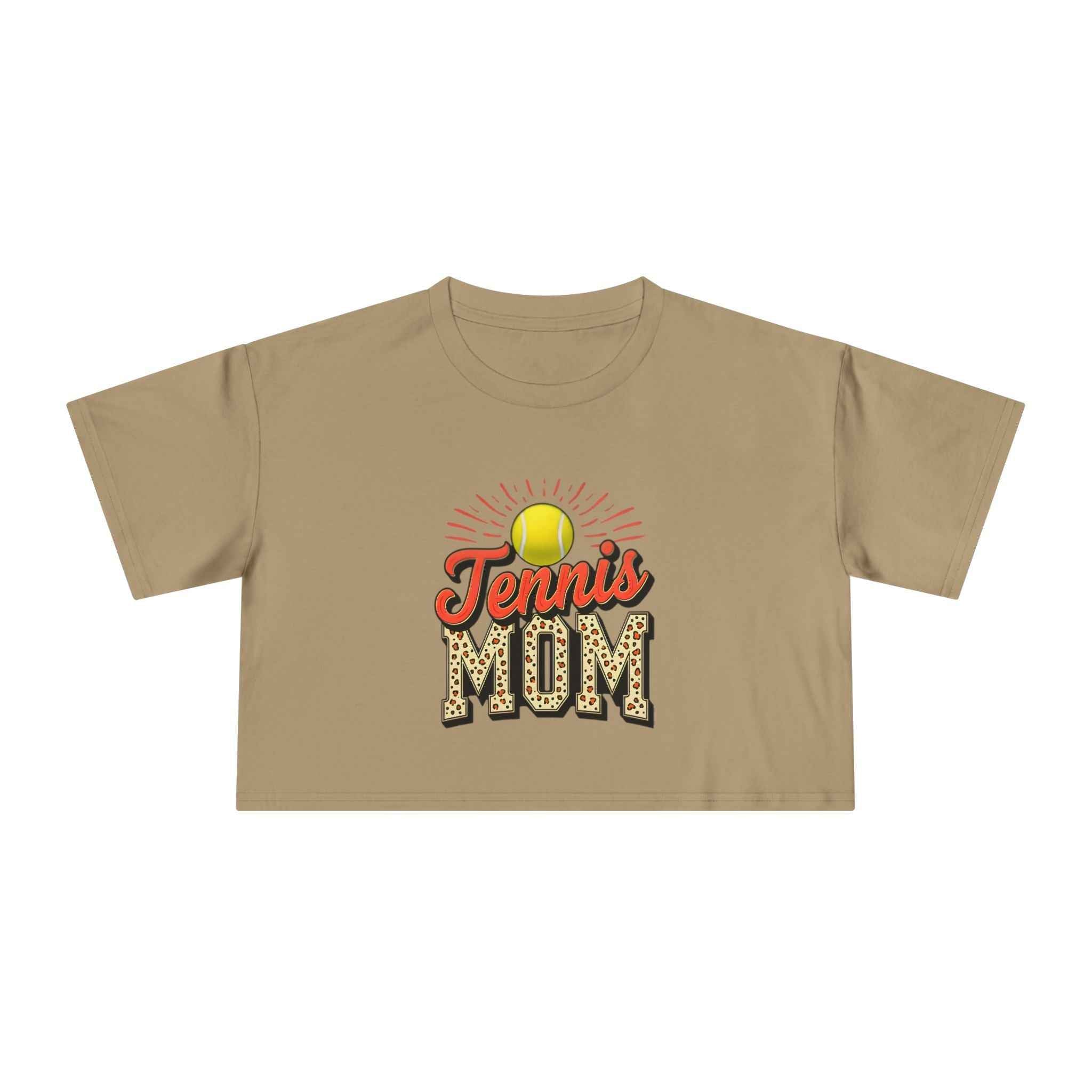 Tennis Mom Cheetah Print Crop Tee