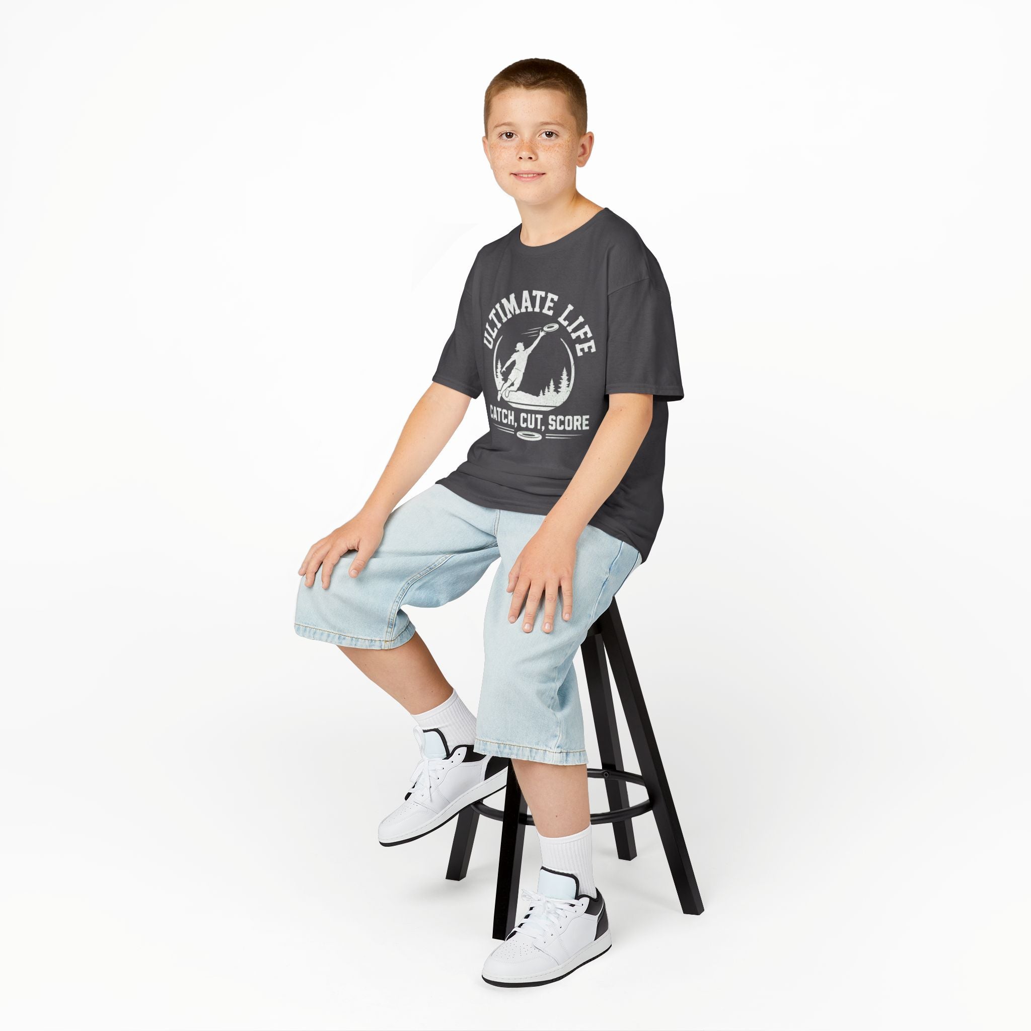 Ultimate Life Kids Tee — “Catch, Cut, Score” Ultimate Frisbee Youth Shirt - Magnolia Wild SC