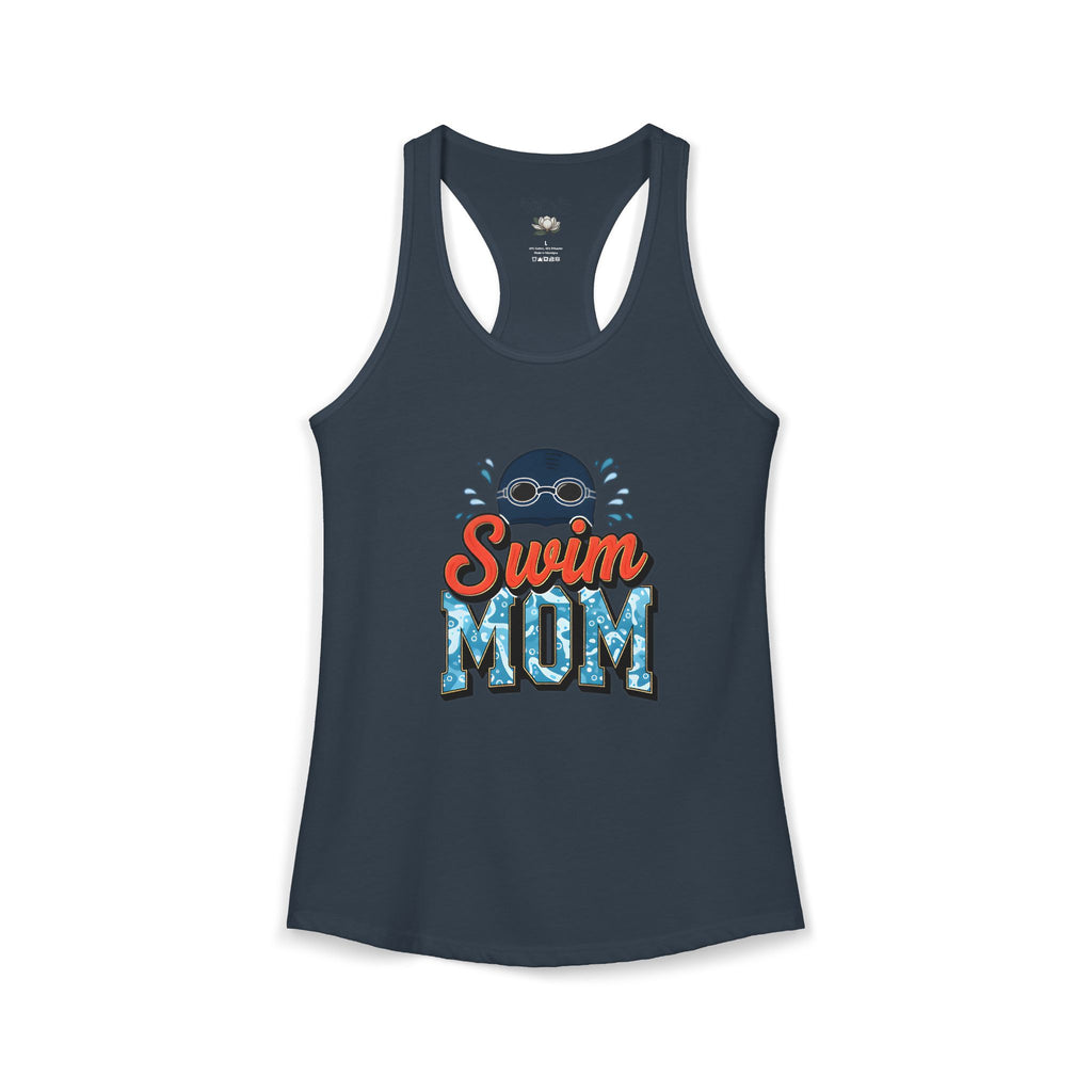 Swim Mom Racerback Tank – Personalized Name & Number Option | Lightweight Women’s Swim Tank Top - Magnolia Wild SC