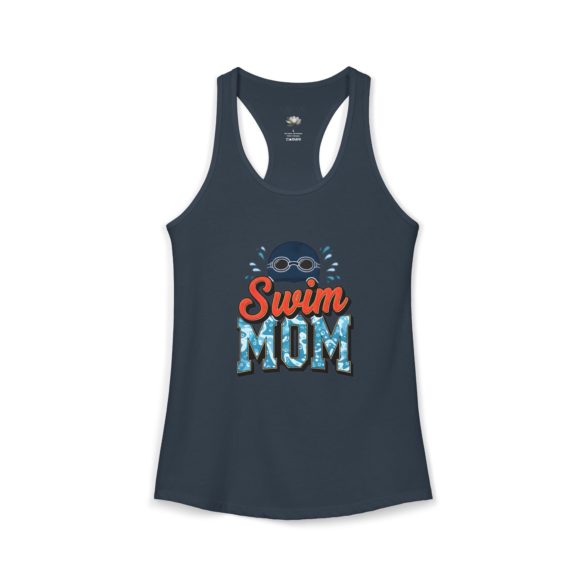 Swim Mom Racerback Tank – Personalized Name & Number Option | Lightweight Women’s Swim Tank Top - Magnolia Wild SC
