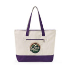 Personalized Kickoff Canvas Zippered Tote — Soccer Fans & Parents