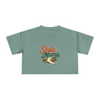 Figure Skating Mama Crop Tee | Retro Figure Skating Graphic, Mom Sports Top - Magnolia Wild SC