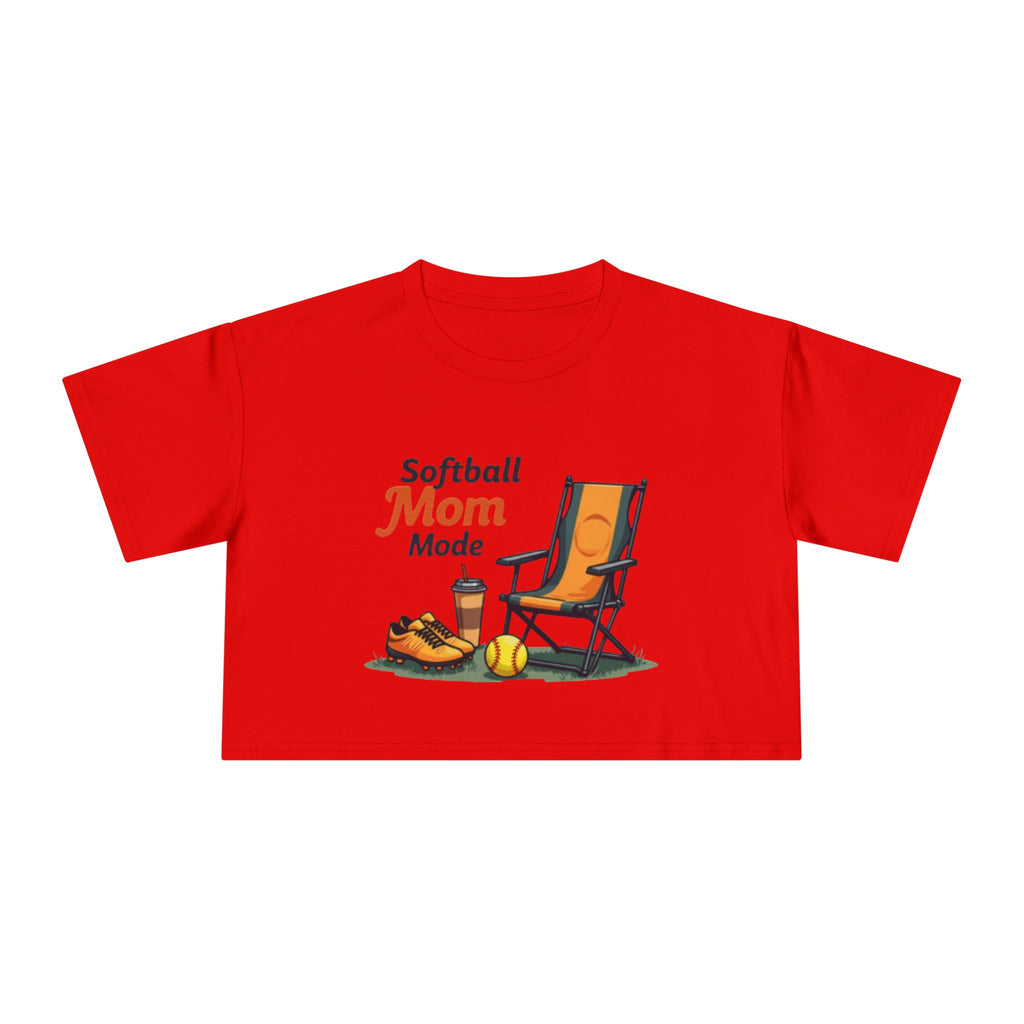 Softball Mom Mode Crop Tee - Magnolia Wild SC