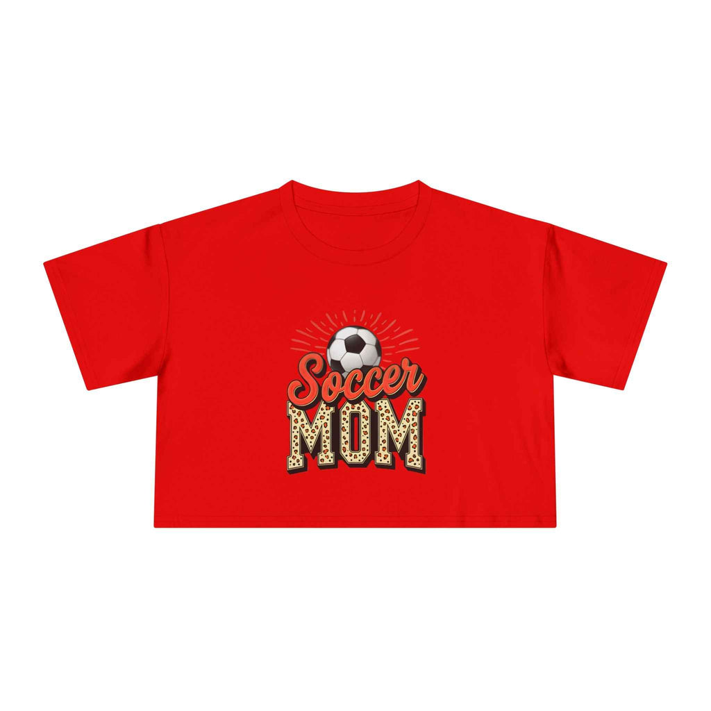 Soccer Mom Cheetah Print Women's Crop Tee