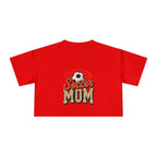 Soccer Mom Cheetah Print Women's Crop Tee