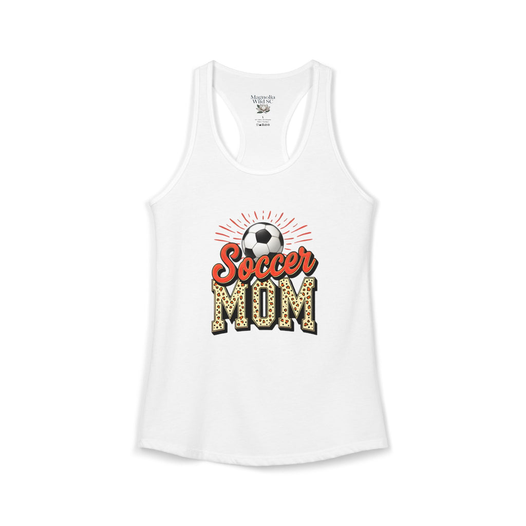Soccer Mom Racerback Tank – Personalized Name & Number Option | Lightweight Women’s Soccer Tank Top - Magnolia Wild SC