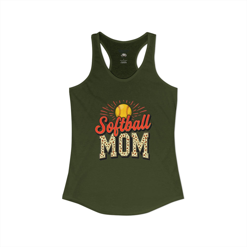 Softball Mom Racerback Tank – Personalized Name & Number Option - Magnolia Wild SC