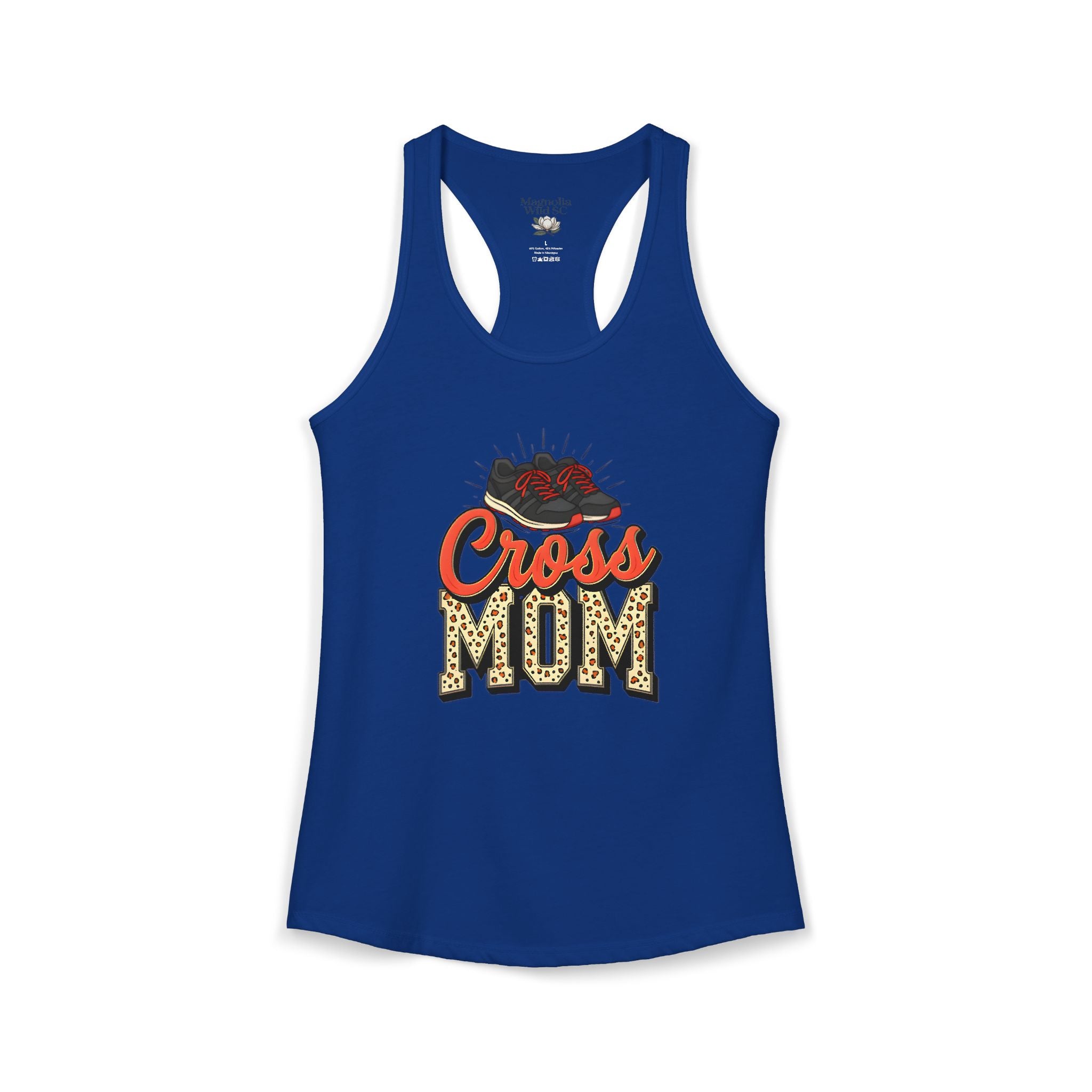 Mom Cross Country Mom Racerback Tank – Personalized Name & Number Option - Magnolia Wild SC
