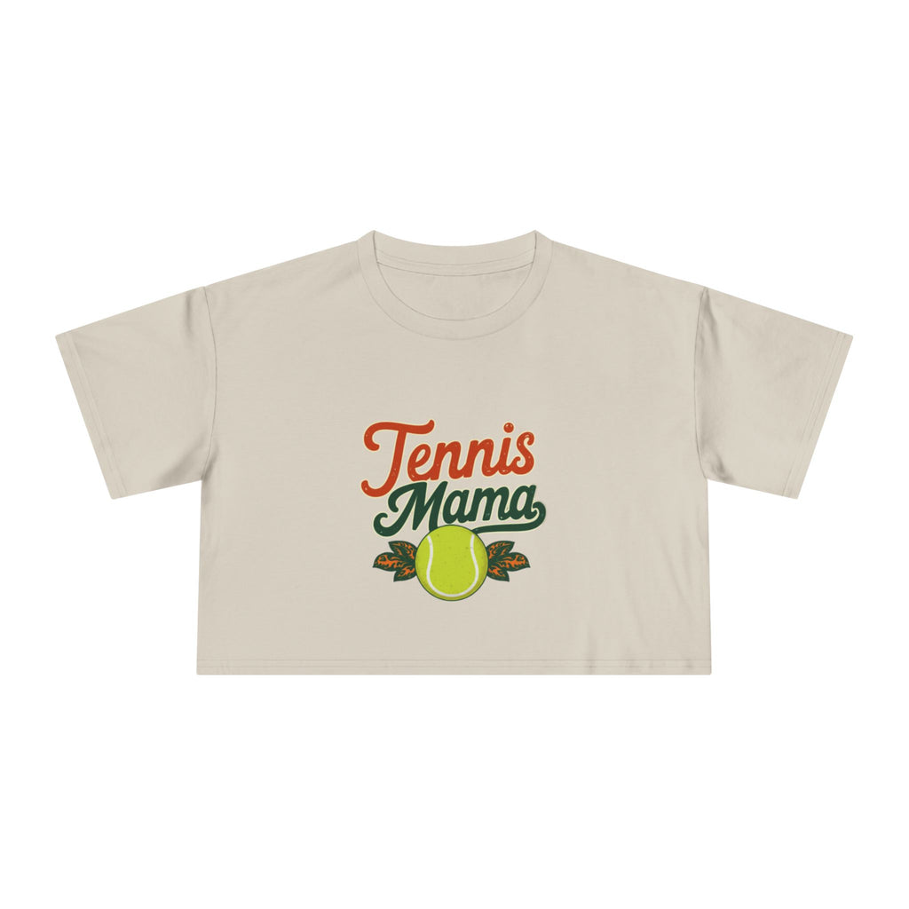 Tennis Mama Crop Tee | Retro Tennis Graphic, Mom Sports Top - Magnolia Wild SC