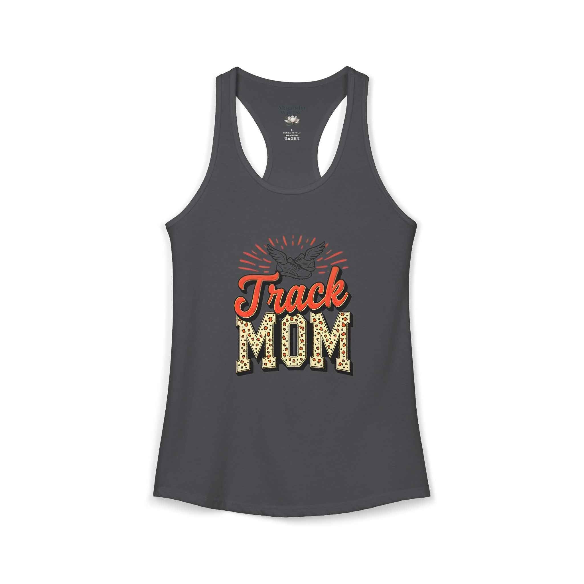 Track Mom Racerback Tank – Personalized Name & Number Option