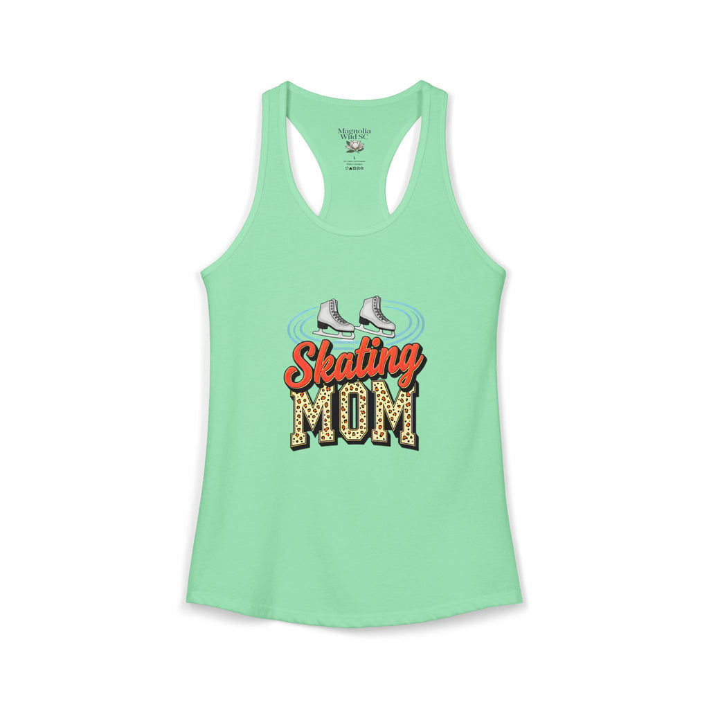 Figure Skating Mom Racerback Tank – Personalized Name & Number Option | Lightweight Women’s Figure Skating Tank Top - Magnolia Wild SC