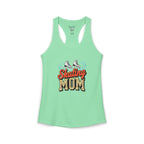 Figure Skating Mom Racerback Tank – Personalized Name & Number Option | Lightweight Women’s Figure Skating Tank Top - Magnolia Wild SC