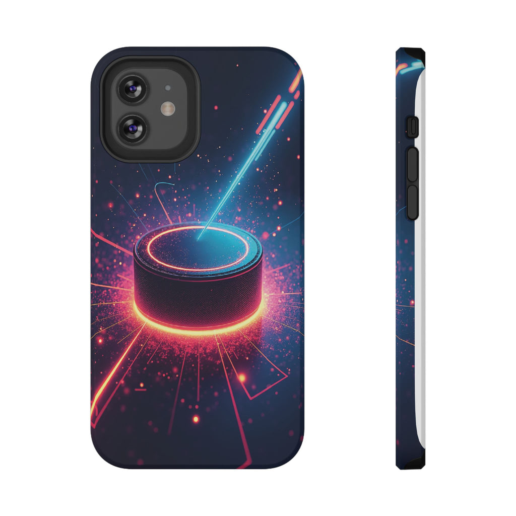 Neon Laser Hockey Puck Impact-Resistant Phone Case - Magnolia Wild SC