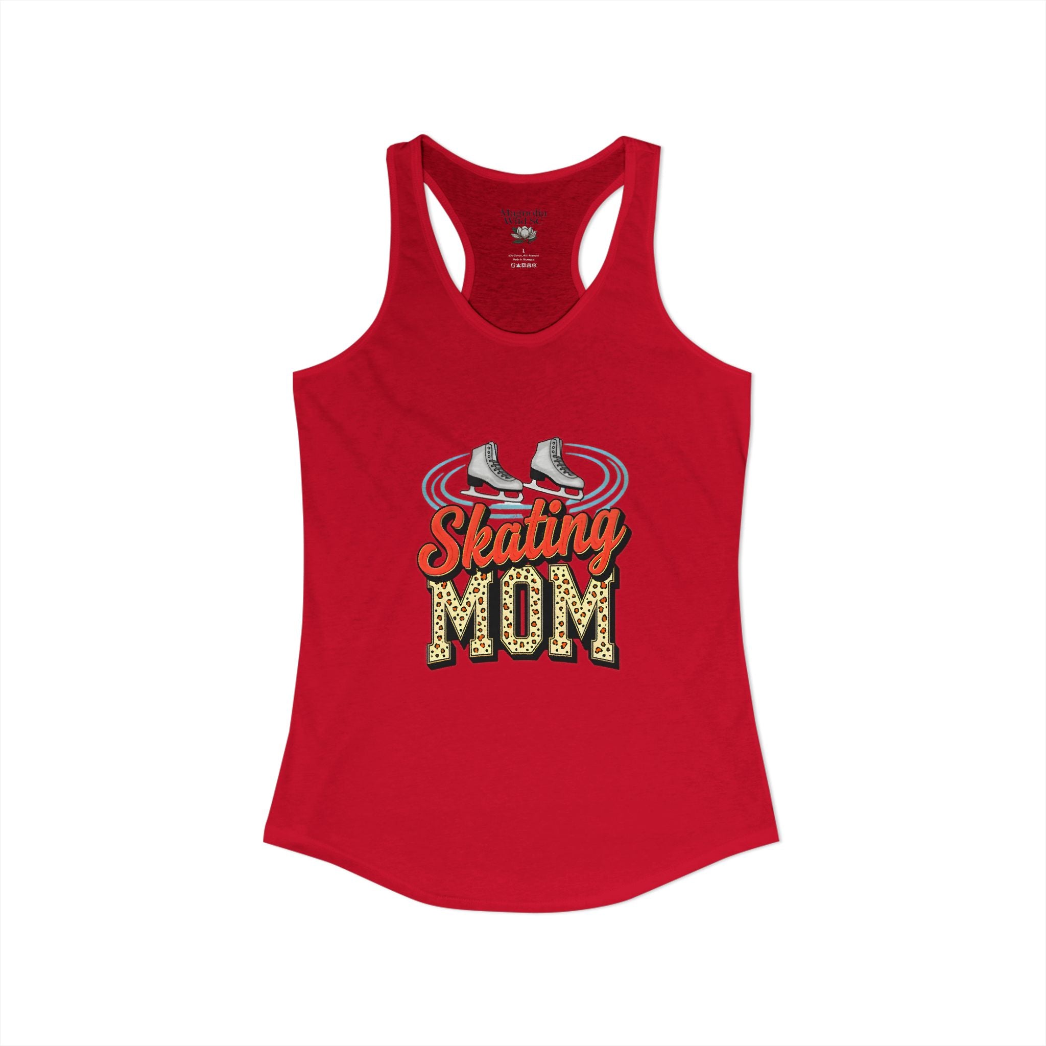Figure Skating Mom Racerback Tank – Personalized Name & Number Option | Lightweight Women’s Figure Skating Tank Top - Magnolia Wild SC