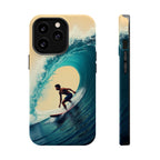 Surfer Riding a Wave iPhone Case — Magnetic Impact-Resistant - Magnolia Wild SC