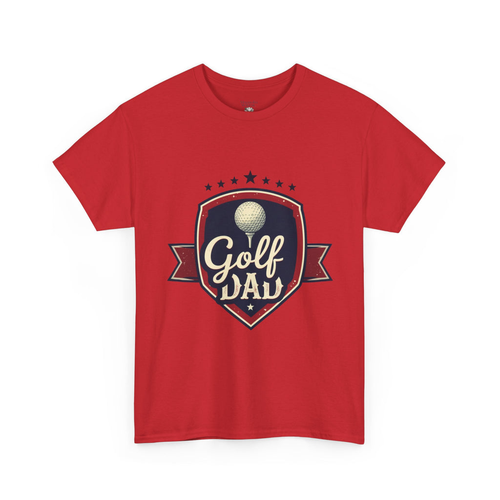 Retro Badge Style: The Vintage Golf Dad Shield Tee - Magnolia Wild SC