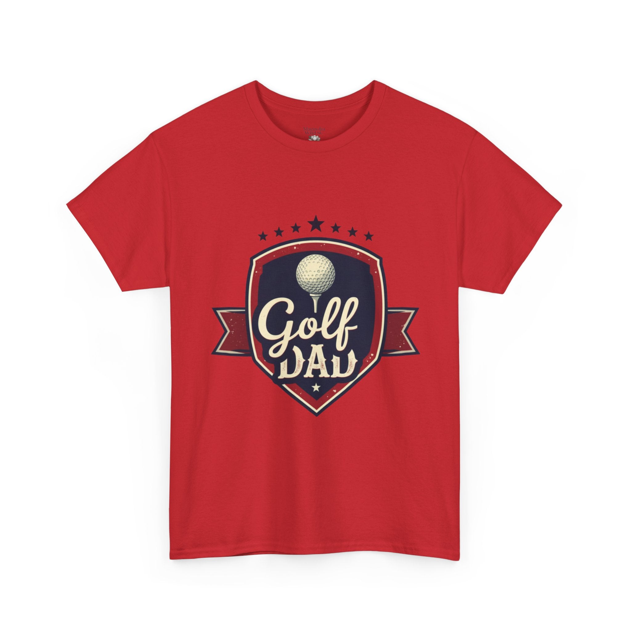 Retro Badge Style: The Vintage Golf Dad Shield Tee - Magnolia Wild SC