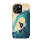 Surfer Riding a Wave iPhone Case — Magnetic Impact-Resistant - Magnolia Wild SC