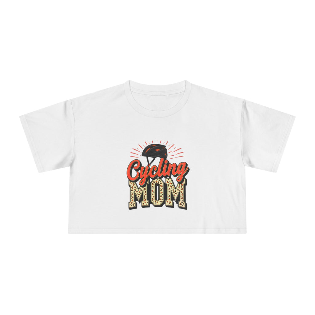 Cycling Mom Cheetah Print Crop Tee - Magnolia Wild SC