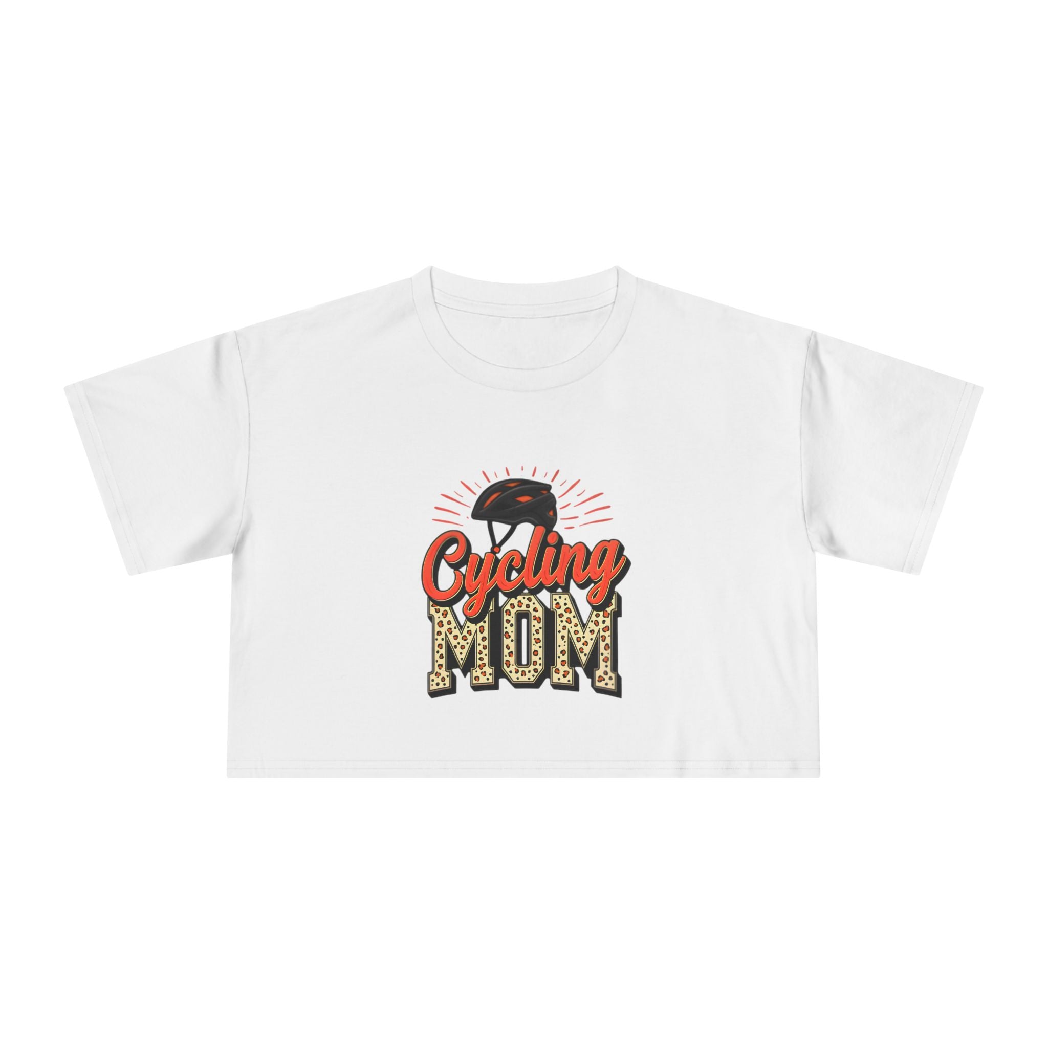 Cycling Mom Cheetah Print Crop Tee - Magnolia Wild SC