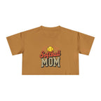 Softball Mom Cheetah Print Women's Crop Tee