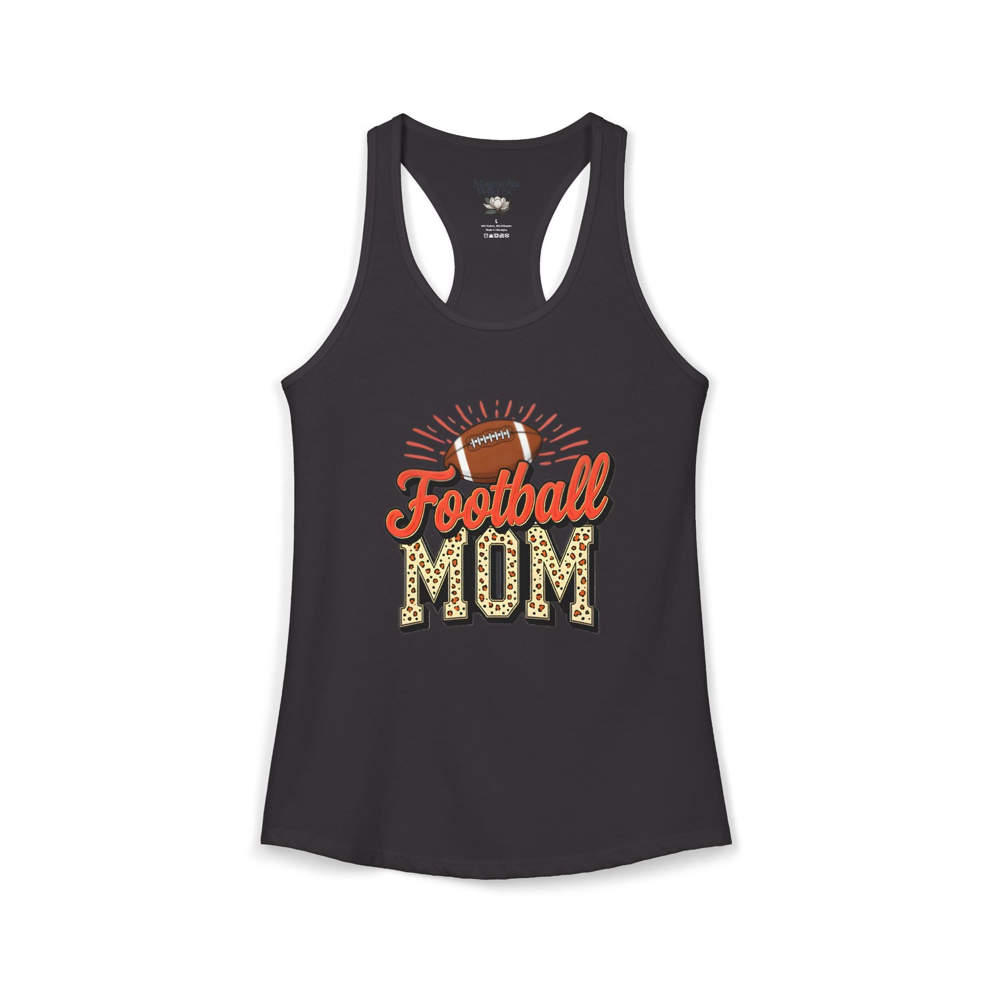 Football Mom Racerback Tank – Personalized Name & Number Option | Lightweight Women’s Football Tank Top - Magnolia Wild SC