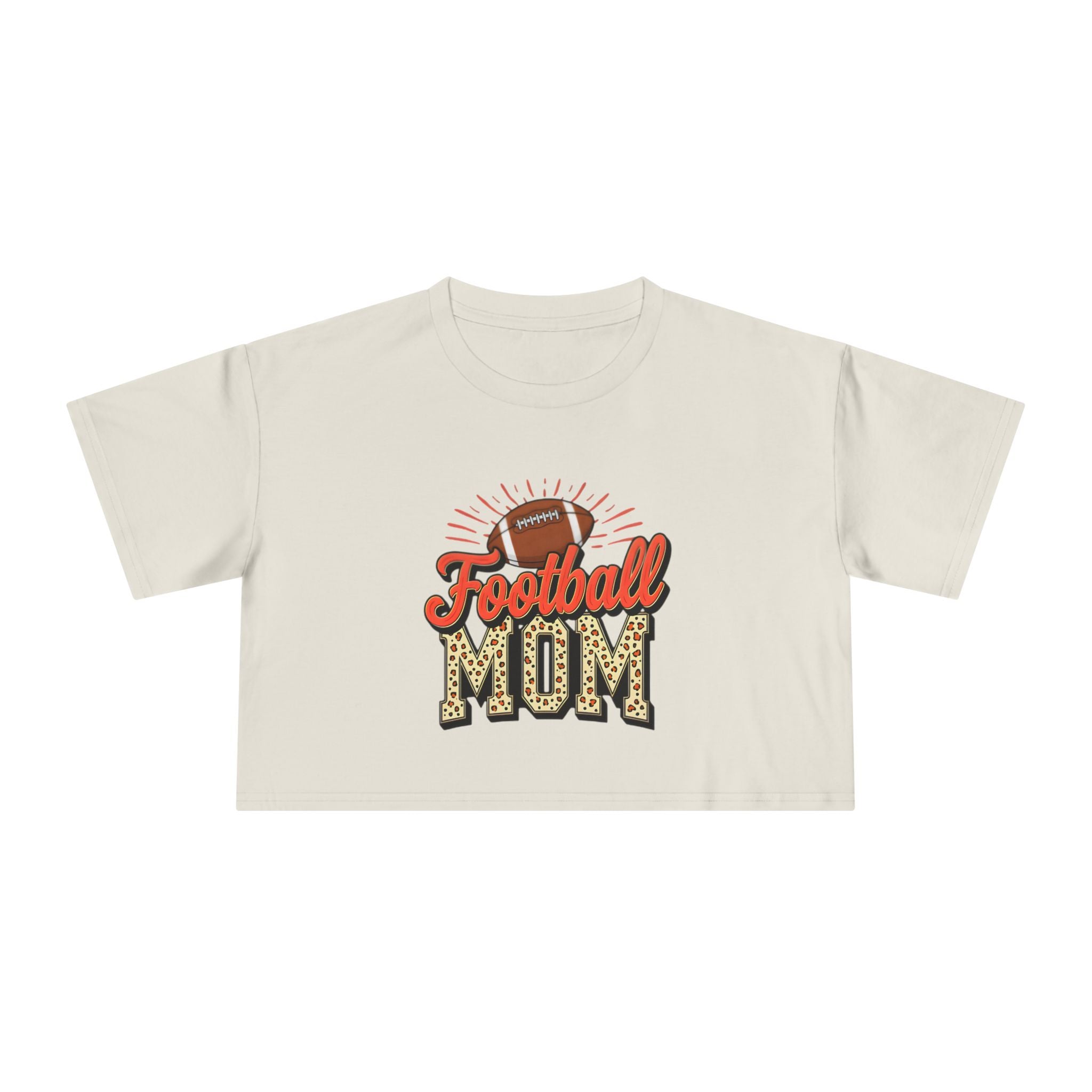 Football Mom Cheetah Print Crop Tee - Magnolia Wild SC