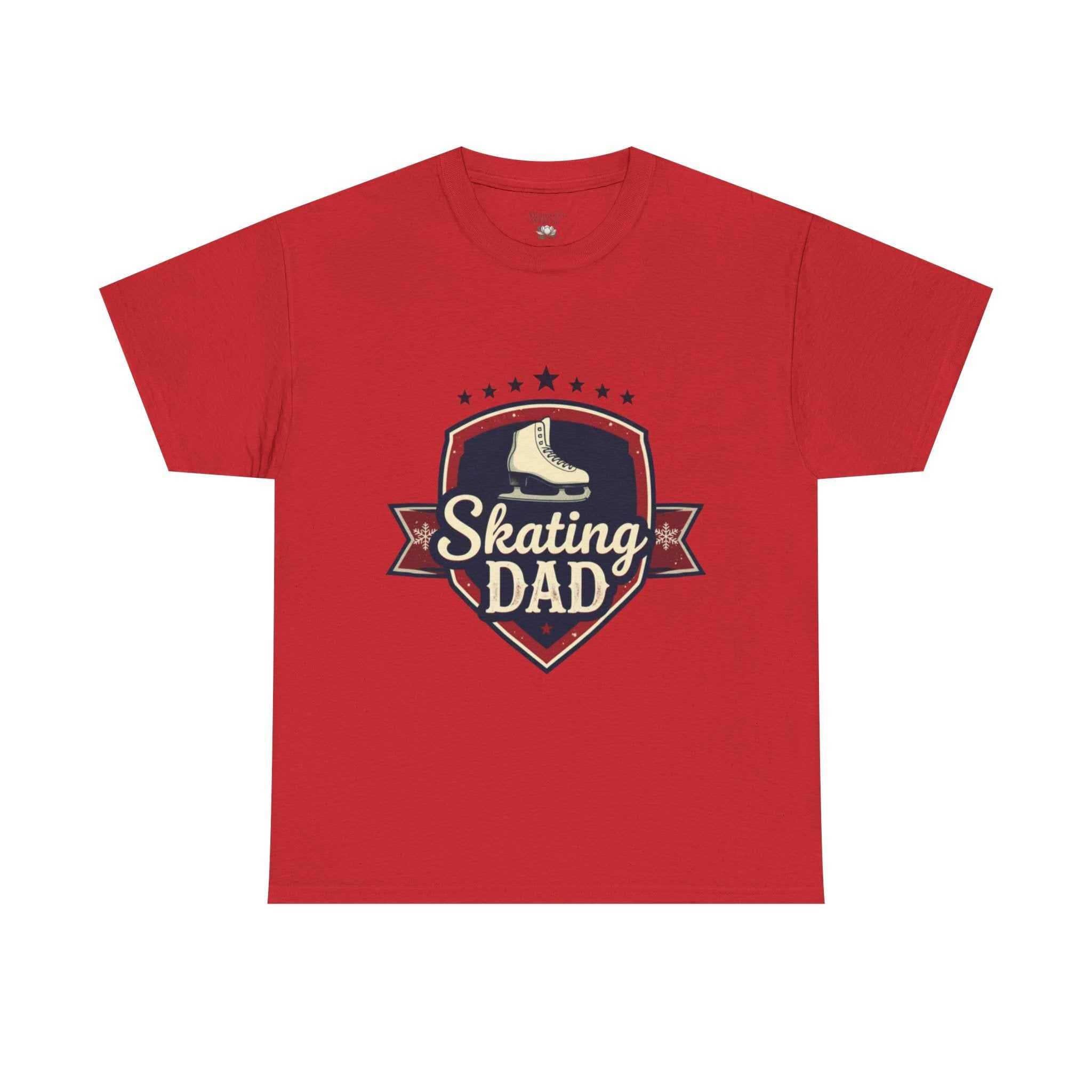 Retro Badge Style: The Vintage Figure Skating Dad Shield Tee