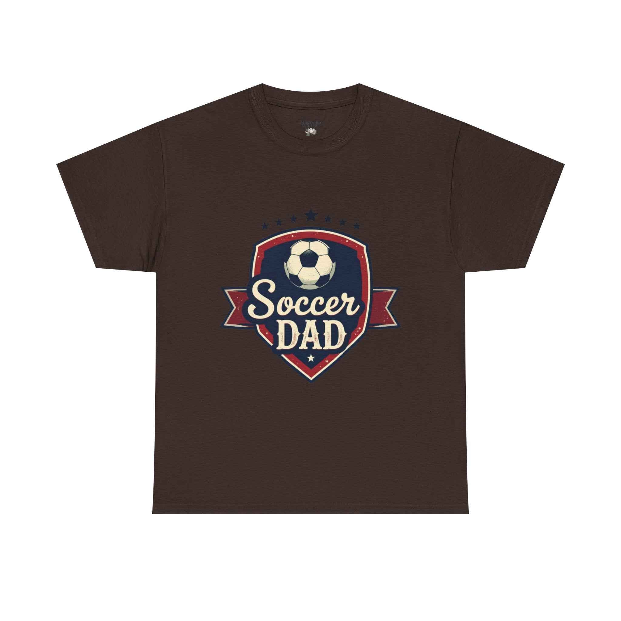 Retro Badge Style: The Vintage Soccer Dad Shield Tee
