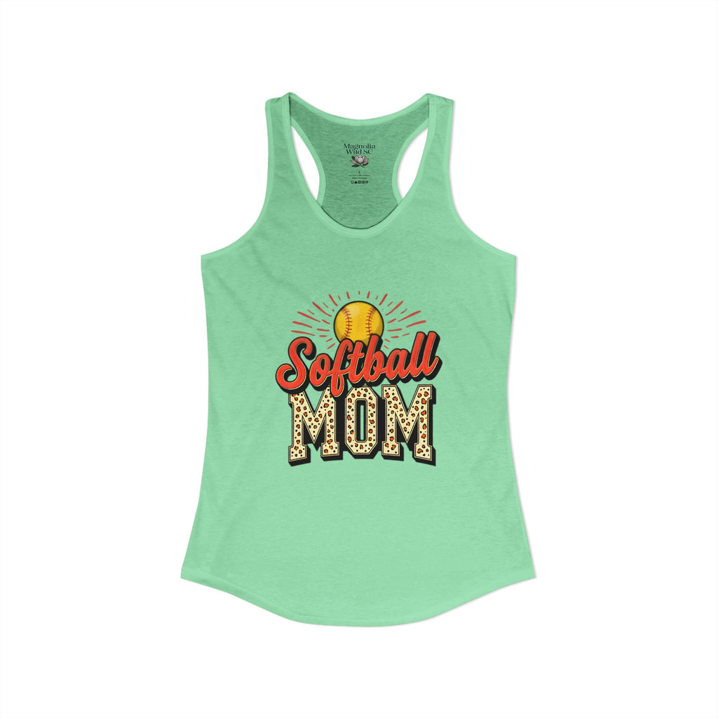 Softball Mom Racerback Tank – Personalized Name & Number Option - Magnolia Wild SC