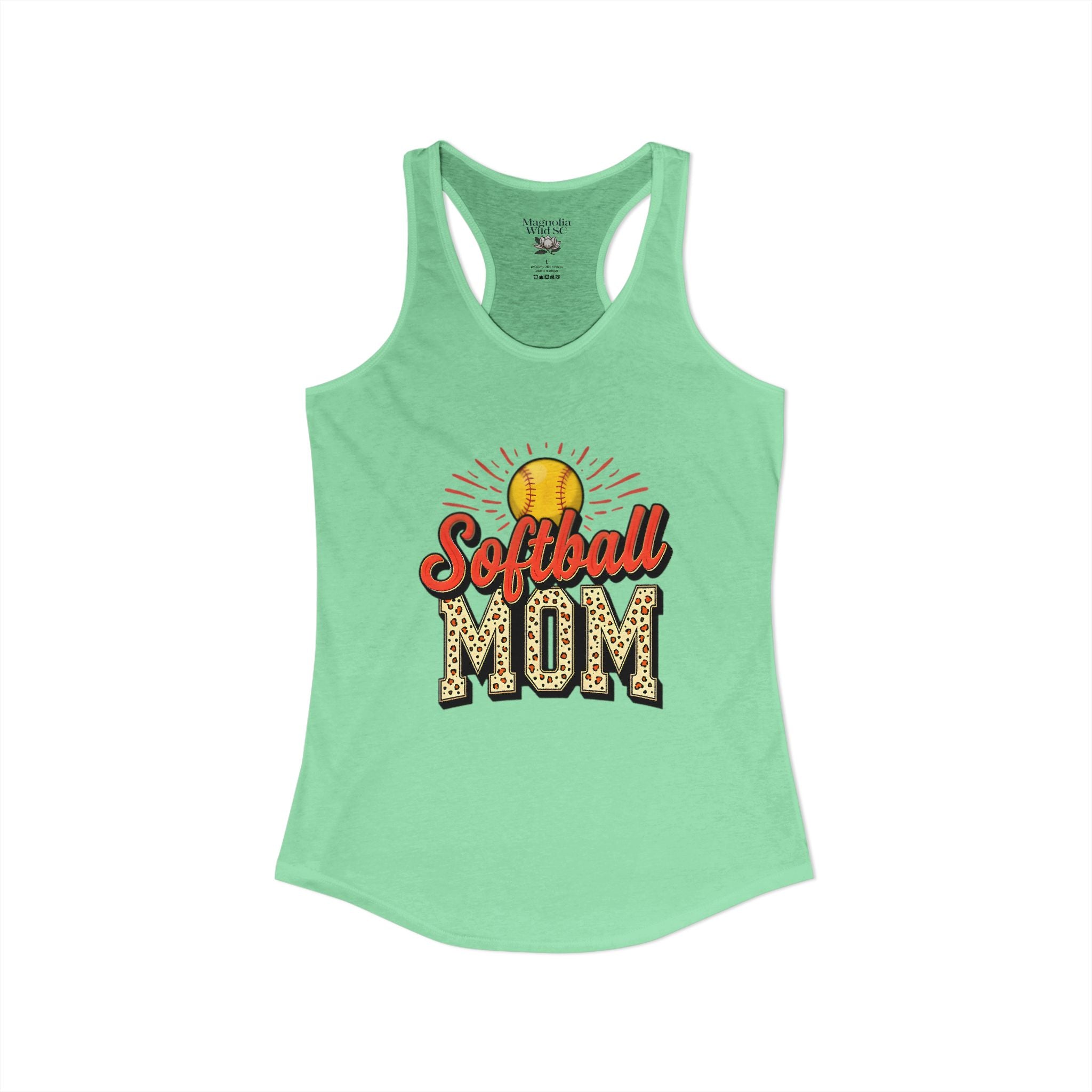 Softball Mom Racerback Tank – Personalized Name & Number Option - Magnolia Wild SC