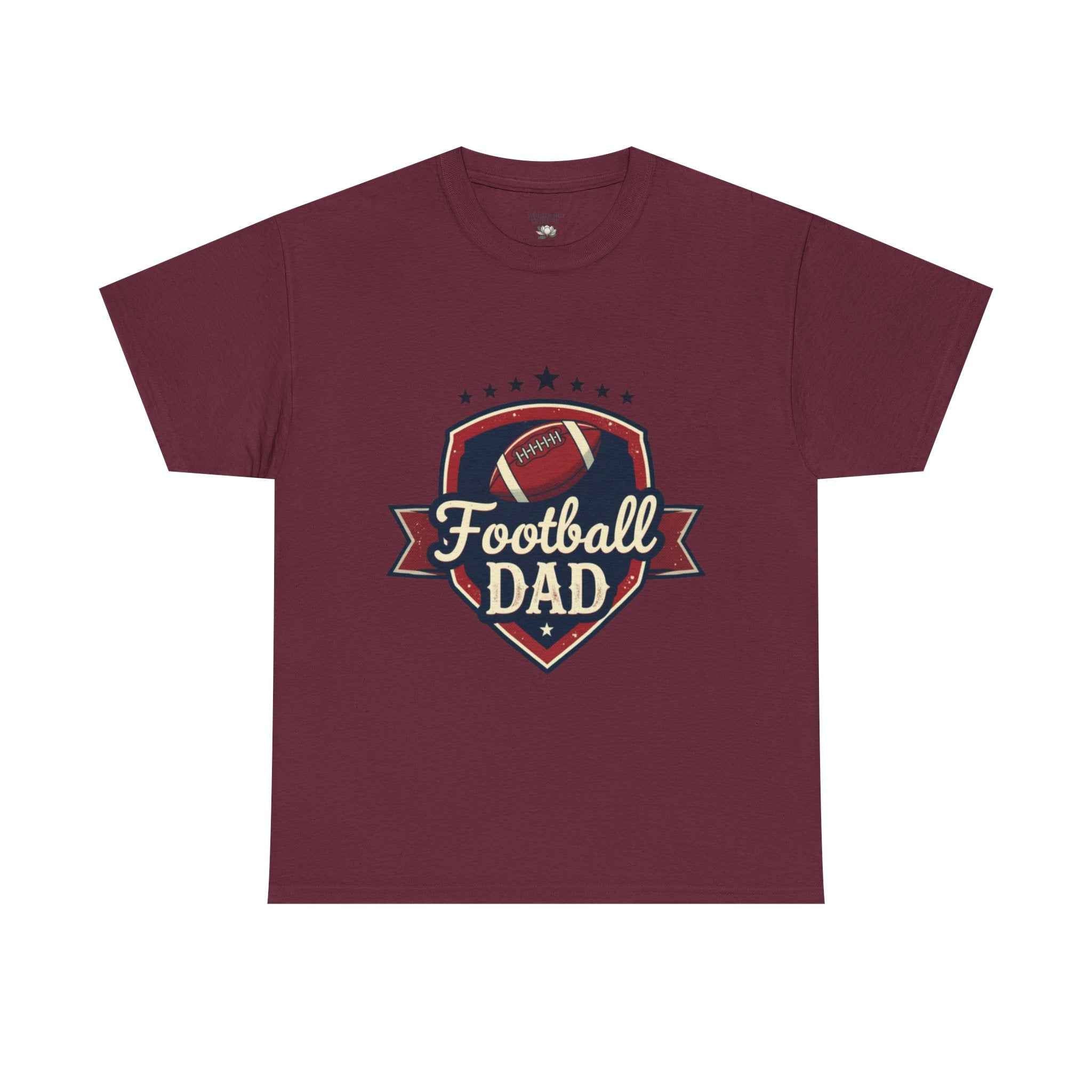 Retro Badge Style: The Vintage Football Dad Shield Tee