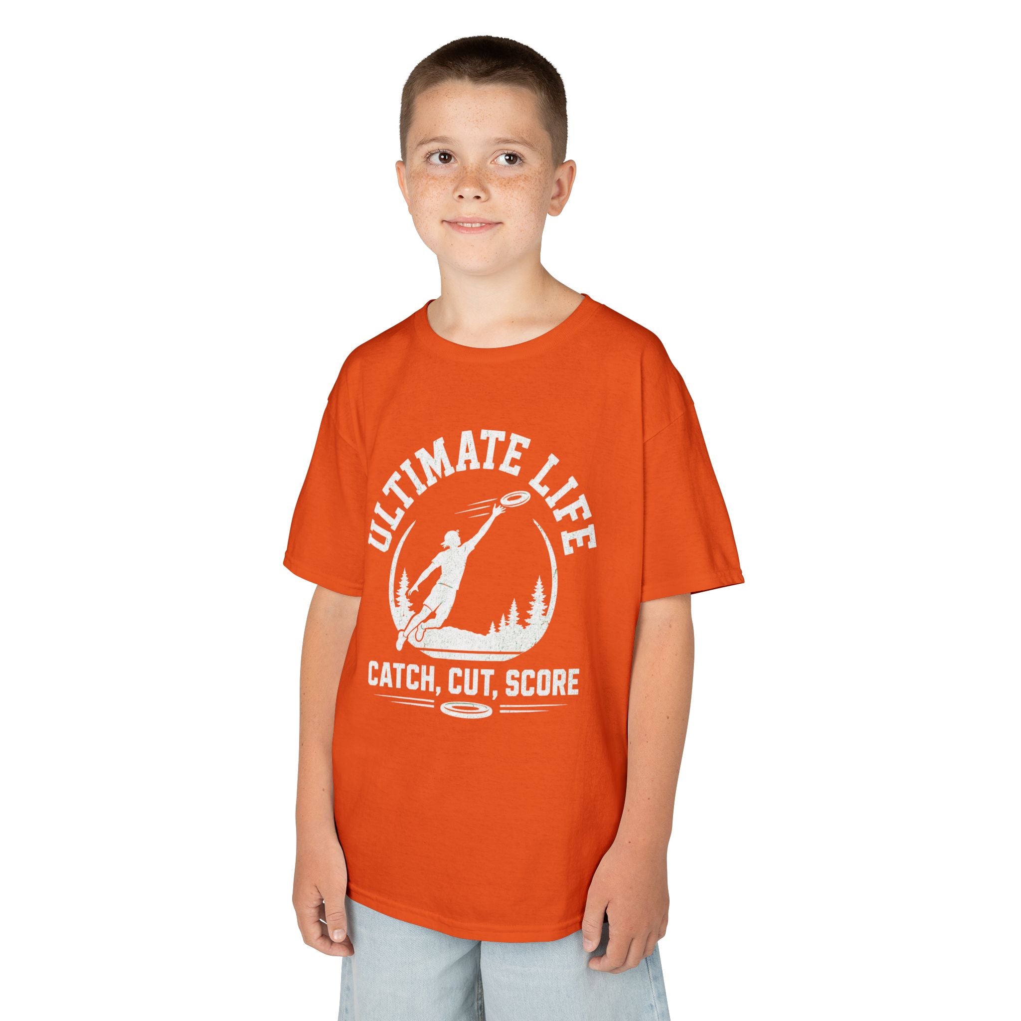 Ultimate Life Kids Tee — “Catch, Cut, Score” Ultimate Frisbee Youth Shirt - Magnolia Wild SC