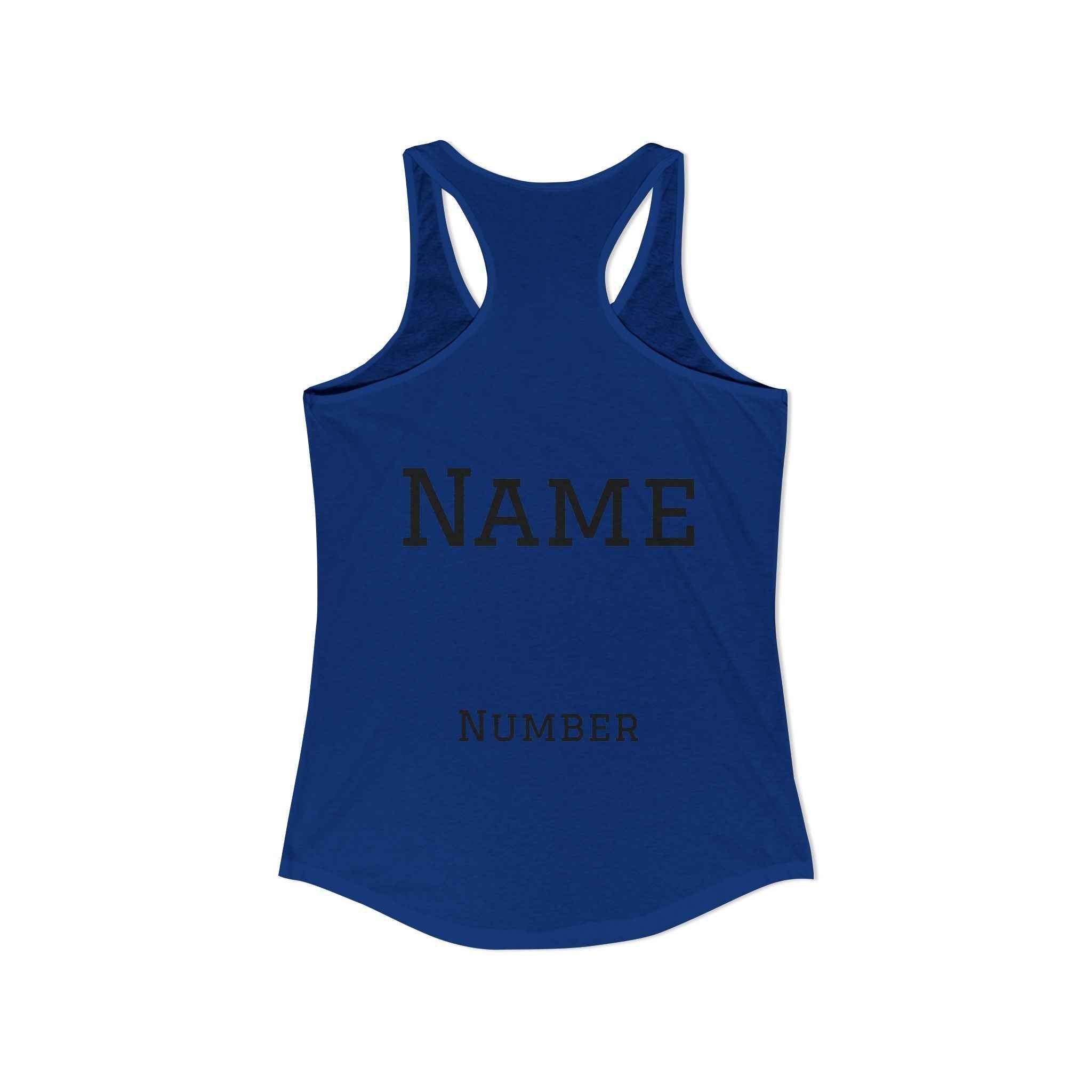 Baseball Mom Racerback Tank – Personalized Name & Number Option