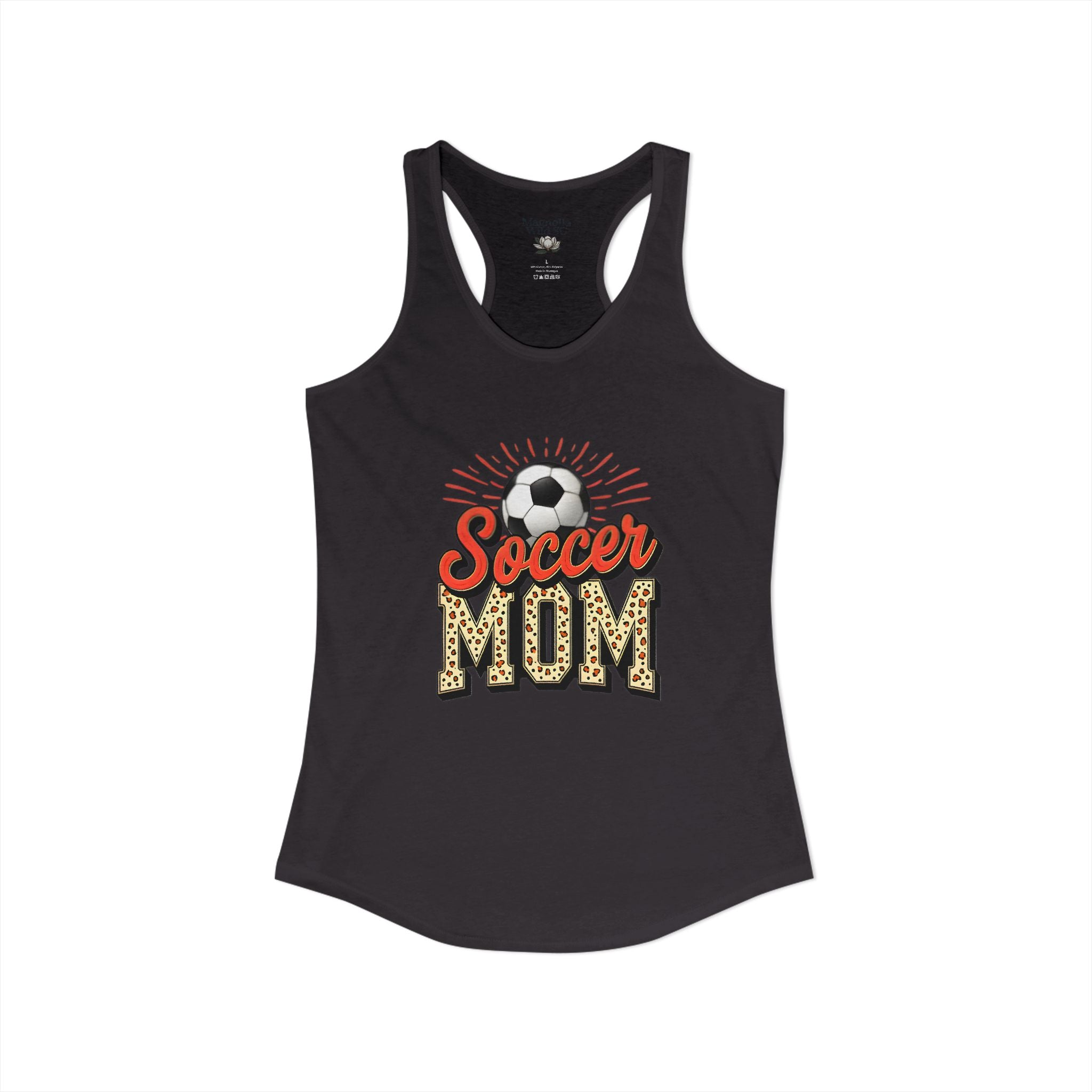 Soccer Mom Racerback Tank – Personalized Name & Number Option | Lightweight Women’s Soccer Tank Top - Magnolia Wild SC